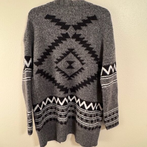 Women's Aztec Style Cardigan Sweater - Small - Picture 3 of 7